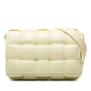 BOTTEGA VENETA Yellow Leather Intrecciato Shoulder Bag